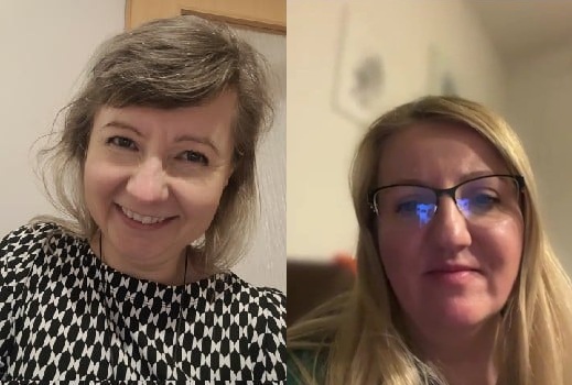 Zdjęcie ze wideospotkania z Justyną i Magdą.